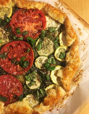Tomato and zucchini galette perfect for the summer
